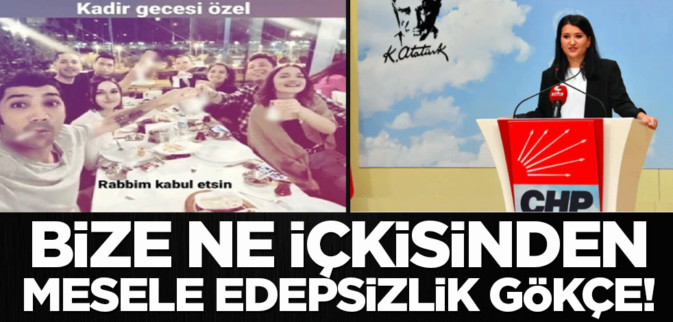 CHP'nin genetiği değişmez! Mesele içki değil edepsizlikleri Gökçe