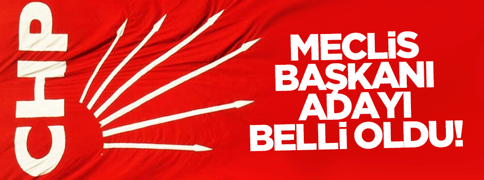 CHP'nin Meclis Başkan Adayı belli oldu