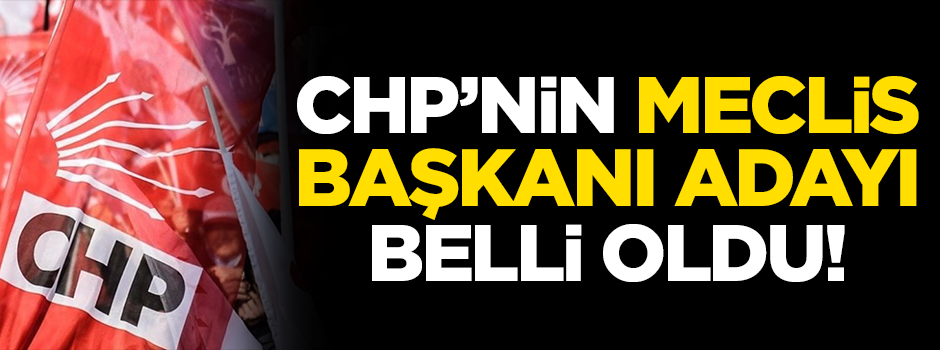 CHP'nin Meclis Başkanı adayı belli oldu