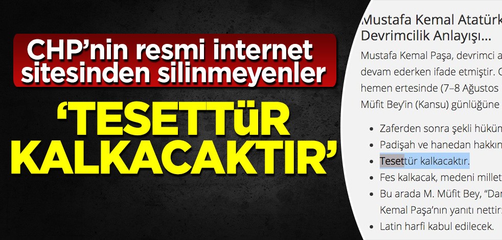 CHP'nin resmi internet sitesinden silinmeyenler: Tesettür kalkacaktır