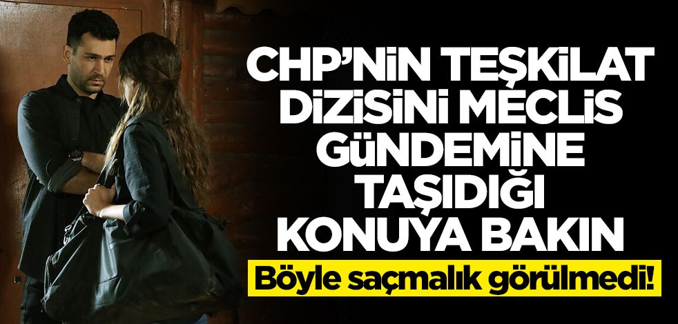 CHP'nin Teşkilat dizisini Meclis gündemine taşıdığı konuya bakın! Böyle saçmalık görülmedi