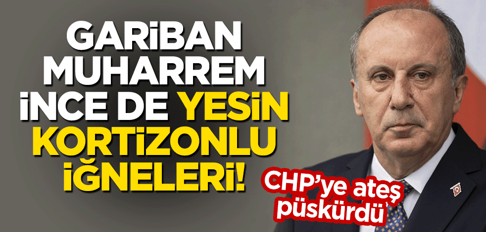 CHP'ye ateş püskürdü: Gariban Muharrem İnce de yesin kortizonlu iğneleri!