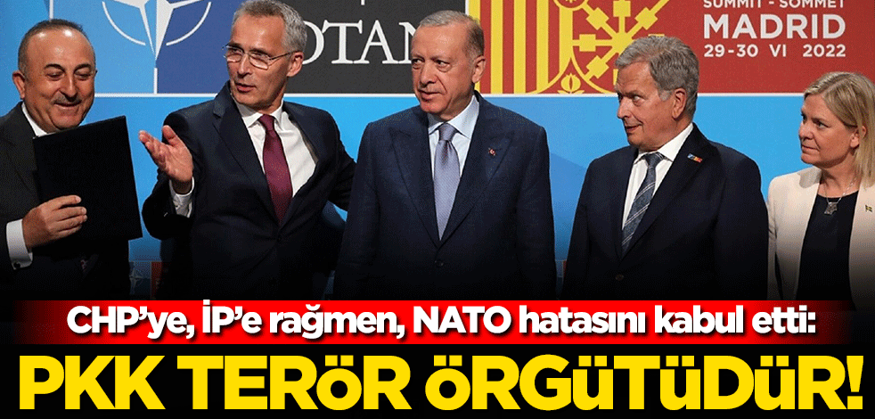 CHP’ye, İP’e rağmen, NATO hatasını kabul etti: PKK terör örgütüdür!