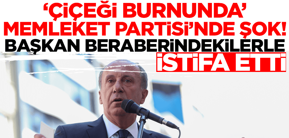 Çiçeği burnunda Memleket Partisi'nde şok! Başkan beraberindekilerle istifa etti
