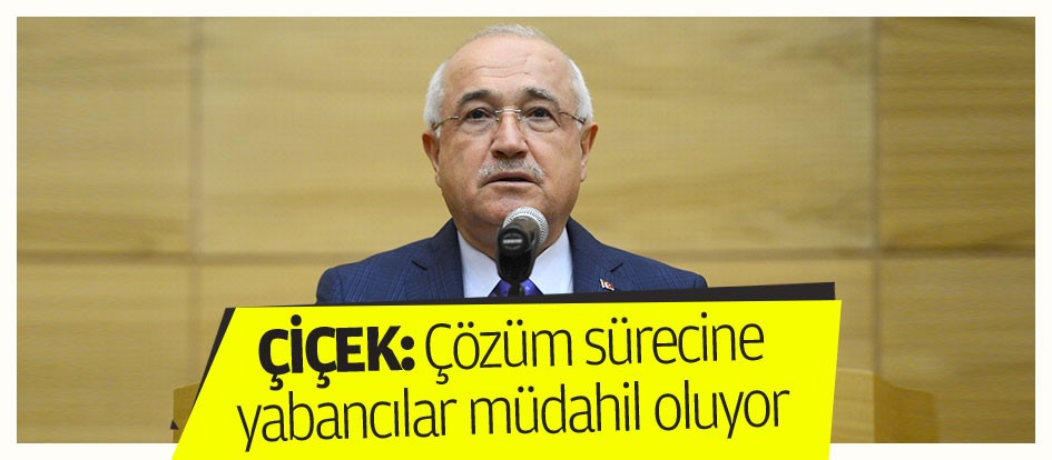 Çiçek: Çözüm sürecine yabancılar müdahil oluyor