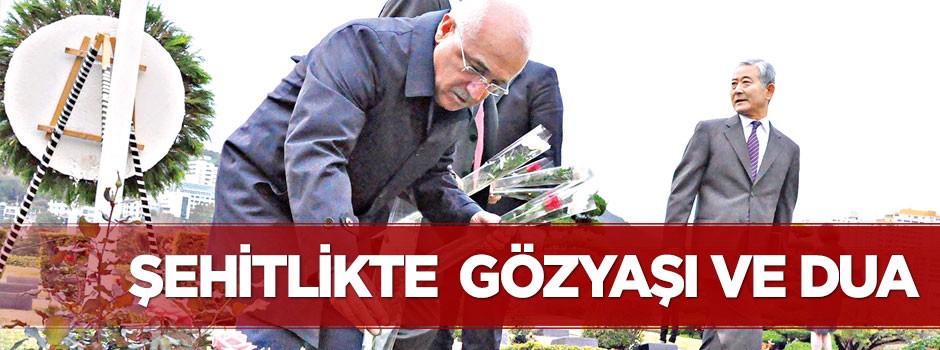 Çiçek’ten şehitlikte gözyaşı ve dua
