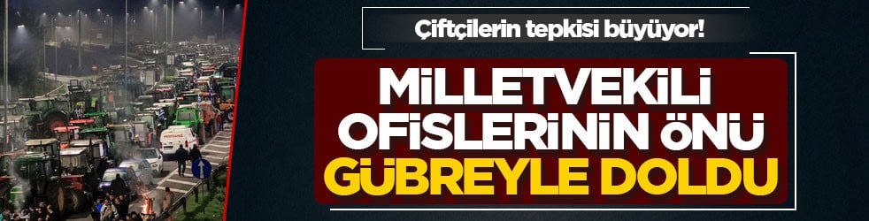 Çiftçilerin tepkisi büyüyor! Milletvekili ofislerinin önü portakal ve gübreyle doldu