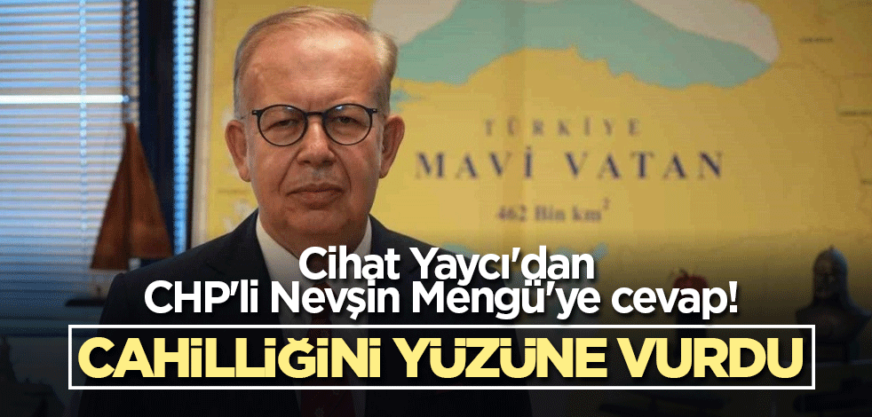 Cihat Yaycı'dan CHP'li Nevşin Mengü'ye cevap! Cahilliğini yüzüne vurdu