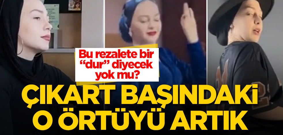 Çıkart başındaki o örtüyü saygısız! Bu rezalete bir "dur" diyecek yok mu?