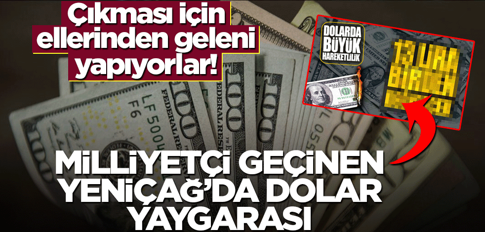 Çıkması için ellerinden geleni yapıyorlar! Milliyetçi geçinen Yeniçağ’da dolar yaygarası