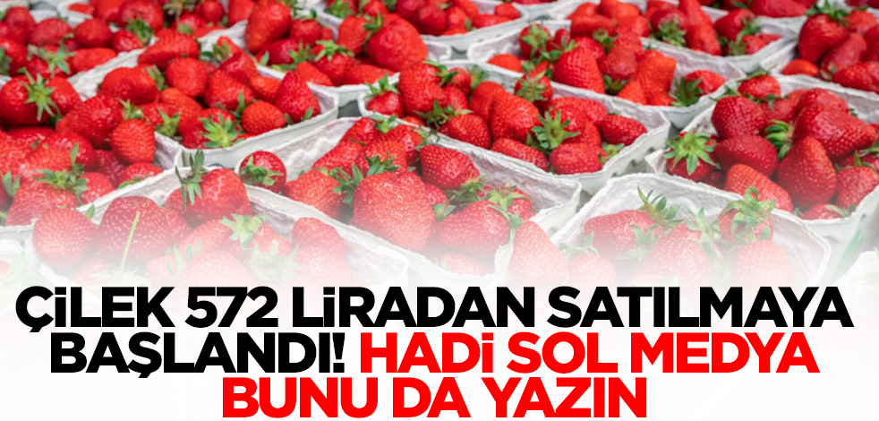 Çilek 572 liradan satılmaya başlandı! Hadi Sol medya bunu yazın