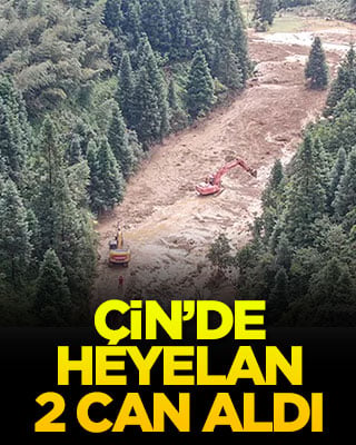 Çin’de heyelan 2 can aldı