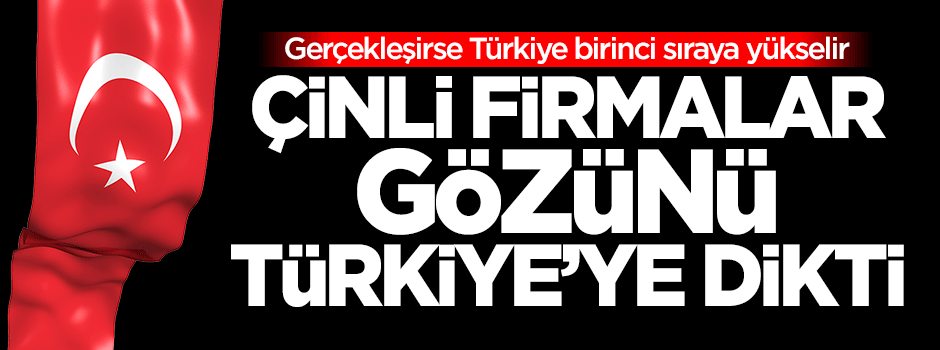 Çinli firmalar gözünü Türkiye'ye dikti