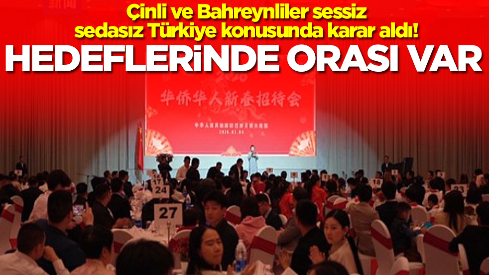Çinli ve Bahreynliler sessiz sedasız Türkiye konusunda karar aldı! Hedeflerinde orası var