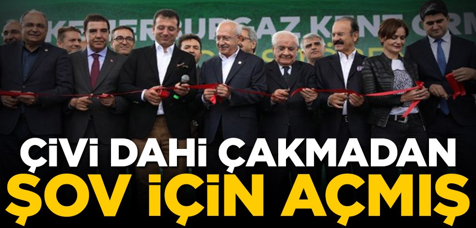 Çivi dahi çakmadan şov için açmış