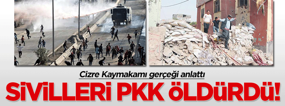Cizre kaymakami gerçeği anlattı: Sivilleri PKK öldürdü