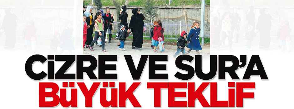 Cizre ve Sur'a büyük teklif