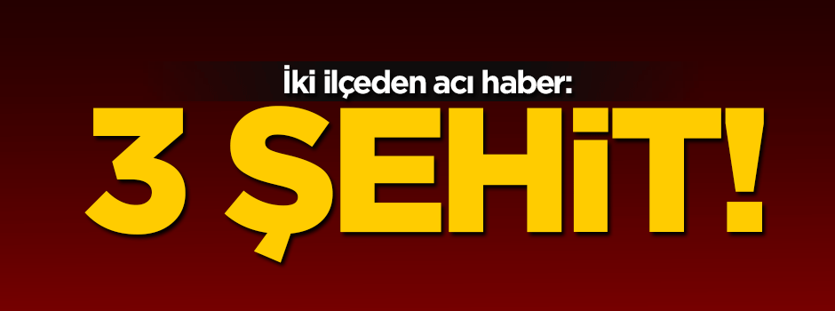 Cizre ve Sur'dan acı haber: 3 şehit!