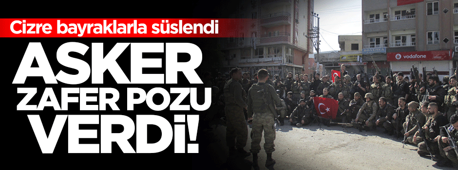 Cizre'de askerden zafer pozu!