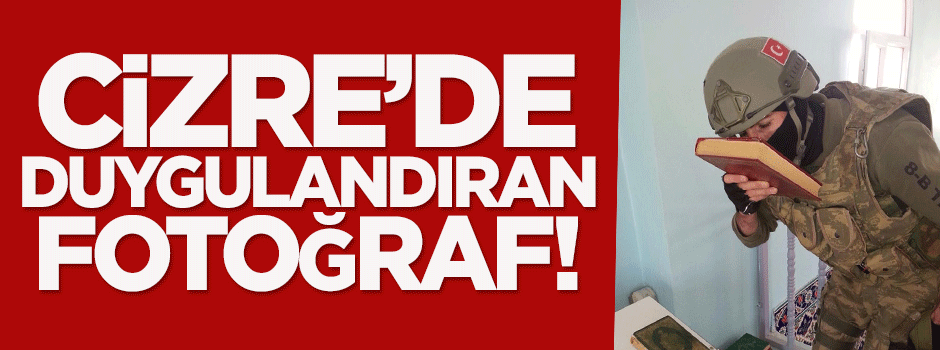 Cizre'de duygulandıran fotoğraf!