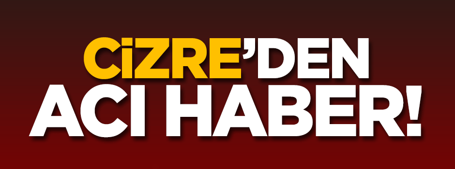 Cizre'den acı haber geldi: 1 şehit