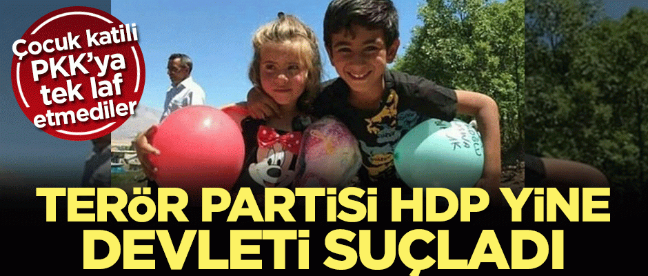 Çocuk katili PKK'yı görmezden gelen HDP yine devleti suçladı