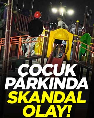 Çocuk parkında skandal olay!