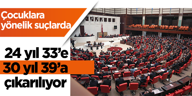 Çocuklara yönelik suçların cezasını artıran yasa teklifi TBMM'de