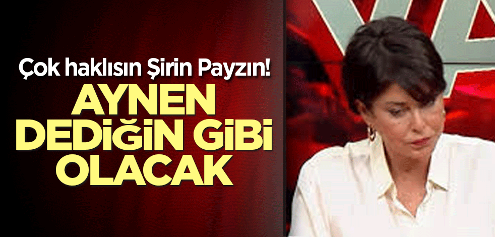 Çok haklısın Şirin Payzın! Aynen dediğin gibi olacak