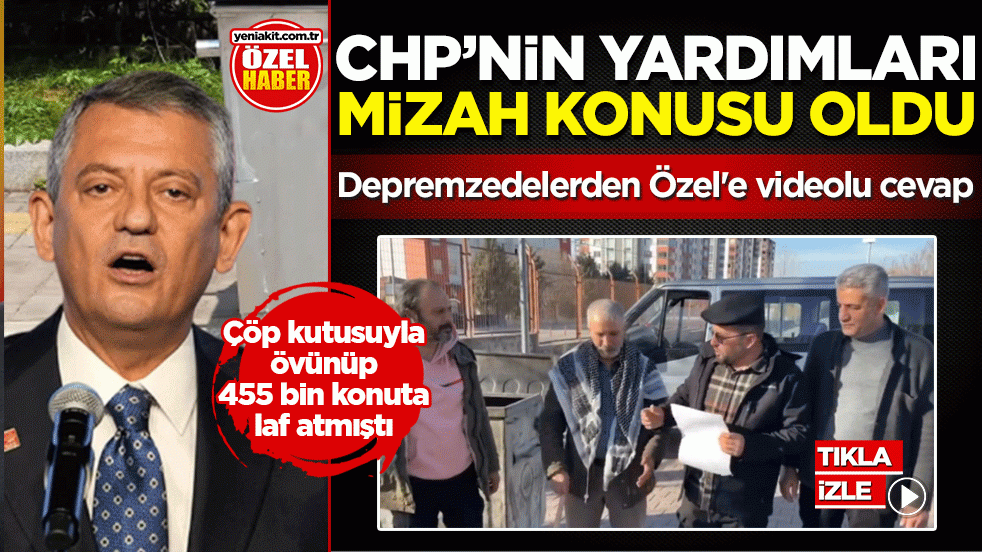 Çöp kutusuyla övünüp 455 bin konutluk hizmete laf atmıştı! Depremzedelerden Özel'e videolu cevap