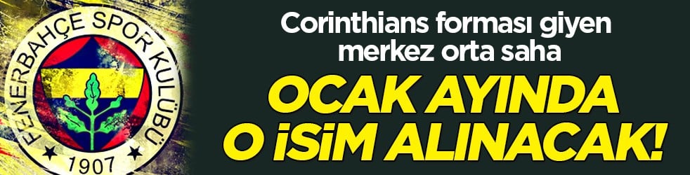 Corinthians forması giyen merkez orta saha... Ocak ayının ilk transferi!