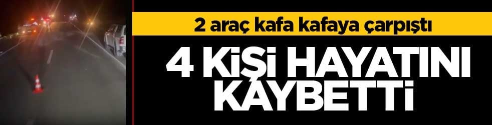 Çorum-İskilip yolunda iki araç kafa kafaya çarpıştı: 4 kişi hayatını kaybetti