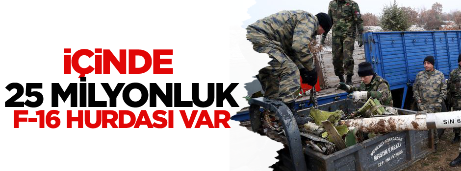 Çorum'da düşen F-16'nın enkazı toplandı