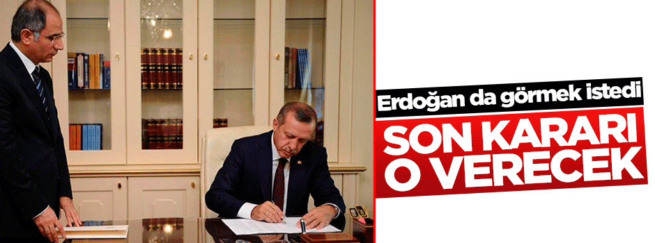 Çözüm metninde son kararı Erdoğan verecek