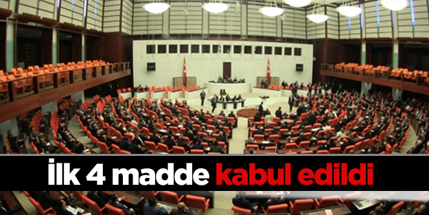 Çözüm Süreci Tasarısının ilk 4 maddesi kabul edildi
