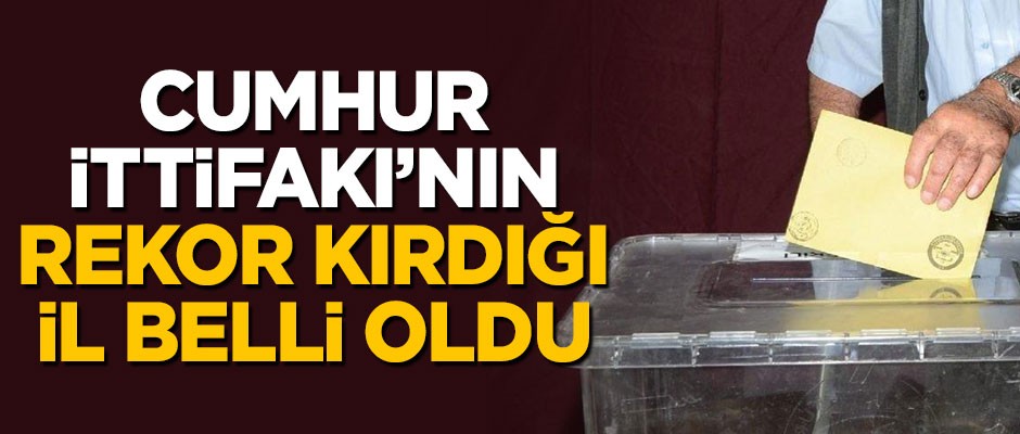 Cumhur İttifakı en yüksek oy oranına Rize'de ulaştı