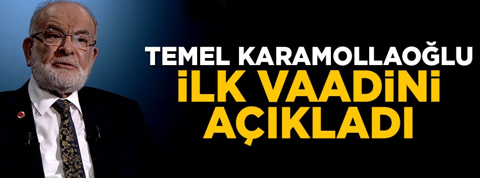 Cumhurbaşkanı adayı olan Temel Karamollaoğlu ilk vaadini açıkladı!