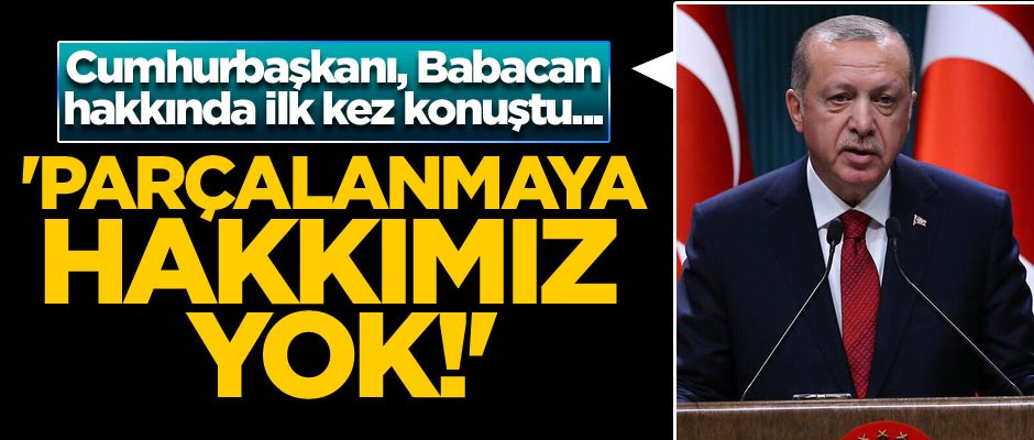 Cumhurbaşkanı Babacan hakkında ilk kez konuştu... 'Parçalanmaya hakkımız yok!'