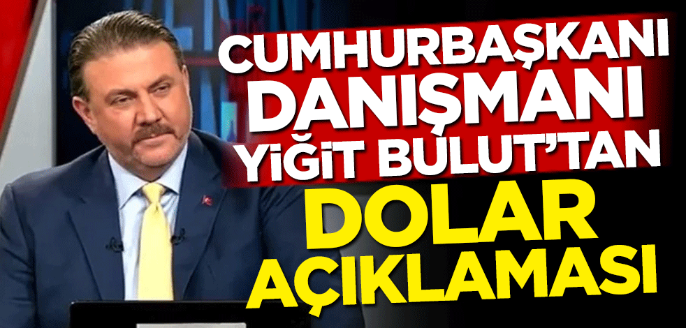 Cumhurbaşkanı Başdanışmanı Yiğit Bulut'tan dolar açıklaması