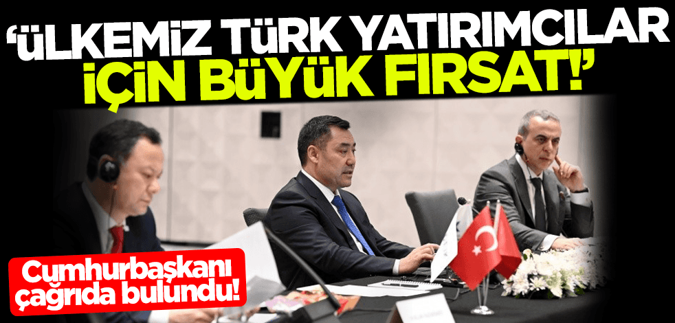 Cumhurbaşkanı çağrıda bulundu: Ülkemiz Türk yatırımcılar için büyük fırsat
