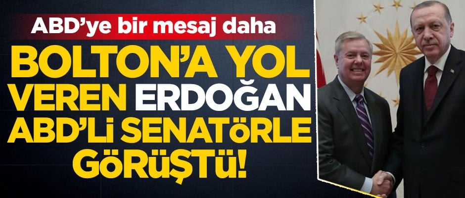 Cumhurbaşkanı Erdoğan, ABD'li senatör Graham'ı Beştepe'de kabul etti