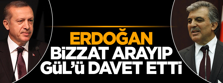 Cumhurbaşkanı Erdoğan Abdullah Gül'ü kızının düğününe davet etti