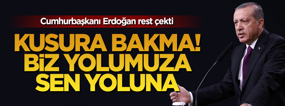 Cumhurbaşkanı Erdoğan AB'ye rest çekti