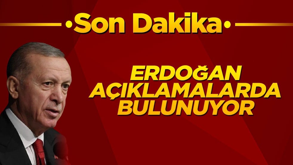 Cumhurbaşkanı Erdoğan açıklama yapıyor