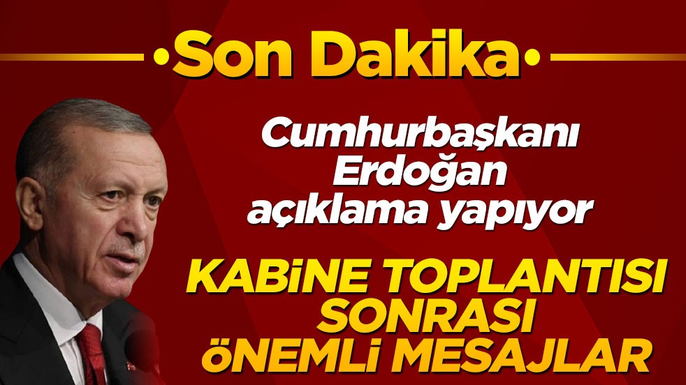 Cumhurbaşkanı Erdoğan açıklamalarda bulunuyor