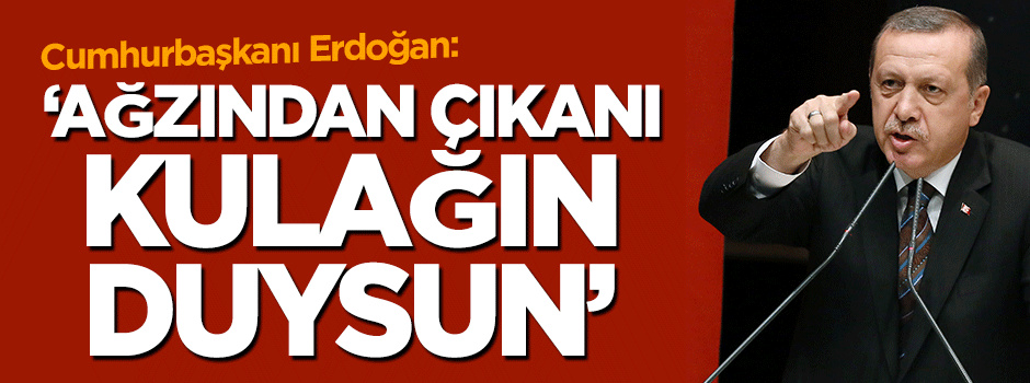 Cumhurbaşkanı Erdoğan: Ağzından çıkanı kulağın duysun