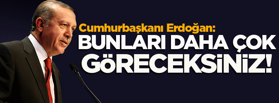 Cumhurbaşkanı Erdoğan: Alışmadılar ama alışacaklar