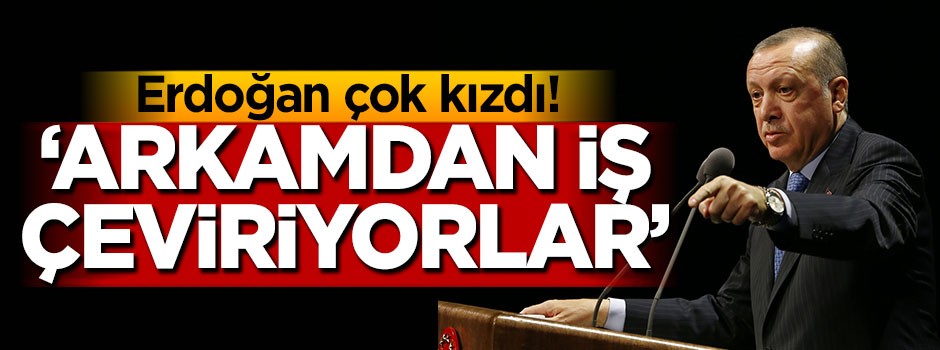 Cumhurbaşkanı Erdoğan: Arkamdan iş çeviriyorlar
