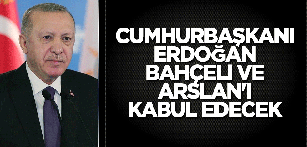Cumhurbaşkanı Erdoğan Bahçeli ve Arslan'ı kabul edecek