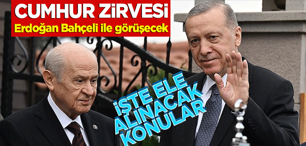 Cumhurbaşkanı Erdoğan, Bahçeli'yle görüşecek! İşte ele alınacak konular